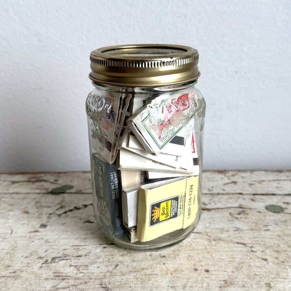 Vintage Matchbook Collection Ball Mason Jar Casino Hotel Restaurant Lot 25pc